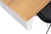 Esstisch Baumkante Holz-Optik Wildeiche 140 x 80 U-Gestell weiß JOSY 142463987 Bild 4