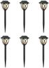 vidaXL Außen Solarlichter mit Erdnagel 6 pcs Warmes Weiß 42 cm PP 42042712 Bild 2