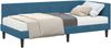 vidaXL Eckbettgestell mit Matratze mit Kopfteil 2 pcs Blau Samt 3393907 Bild 2