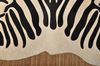 KUHFELL online & NOMAD Fellteppich KUHFELL STIERFELL RINDERFELL ZEBRA PRINT 200x160 cm SCHWARZ WEISS Bild 3