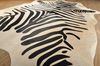 KUHFELL online & NOMAD Fellteppich KUHFELL STIERFELL RINDERFELL ZEBRA PRINT 200x160 cm SCHWARZ WEISS Bild 2