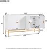 Sideboard 160x40x82 cm, modernes mattes Holzdekor mit 3 Schubladen und 2 Türen,Weiß Bild 4
