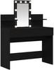 vidaXL Schminktisch mit Regal Schwarz Eichen-Optik 100 x 40 x 130 cm 868852 Bild 2