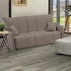 Dmora 2-Sitzer Schlafsofa Alaric, Sofa mit Trolley-Öffnung aus gepolstertem Stoff, Standardarmlehnen, 100 % Made in Italy, 150 x 90 x 85 cm, Taupe Bild 2