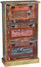 Schuhschrank Riverboat 65 x 25 x 110 cm Altholz Bild 3