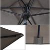 Sekey Sonnenschirm 210 x 140 cm Aluminum Sonnenschirm Rechteckig Marktschirm mit Kurbel, LxB: 210,00x140,00 cm, mit/ohne LED-Lichtern, Sonnenschutz UV50+, Gartenschirm Knickbar Bild 3