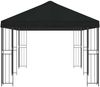 vidaXL Pavillon mit Seitenwänden 6 x 3 m Schwarz Polyester und Stahl 3375991 Bild 4