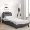 vidaXL Bett "Viana" mit Matratze Grau 90x200 cm Kunstleder 3208771 Bild 3