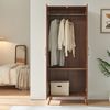 Kleiderschrank Norg 191 x 80 x 52 cm 2 Türen 1 Fach Walnussoptik [en. casa] Bild 4