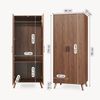 Kleiderschrank Norg 191 x 80 x 52 cm 2 Türen 1 Fach Walnussoptik [en. casa] Bild 2