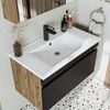 Roomart ATRIA-85 Badmöbel Set– 2-teiliges Badezimmermöbel Set - Waschbecken mit Unterschrank - H 45 x B 45 x T 85 cm • Anthrazit-Eiche Bild 5