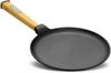 BIG-PAN Crêpepfanne Ø22 cm Pfannkuchen Bratpfanne Gusseisen Holzgriff Pfannenwender Crêpes, Gusseisen Bild 3
