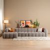 Bronx71 Ecksofa Luca XL aus Bouclé-Stoff braun/grau links Bild 2