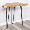 Teak Konsole DINDONG Konsolentisch ca. 75-90cm Massivholz Tisch Baumkante Unikat Bild 4