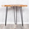 Teak Konsole DINDONG Konsolentisch ca. 75-90cm Massivholz Tisch Baumkante Unikat Bild 2