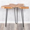 Teak Konsole DINDONG Konsolentisch ca. 75-90cm Massivholz Tisch Baumkante Unikat Bild 3