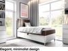 MEBLINI Kinderbett mit Bettkasten MAYA 1 100x200 Links – H3/Braun Samt Gepolstert Einzelbett mit Matratze - Polsterbett mit Stauraum - Bett mit Kopfteil – Stauraumbett Bild 2