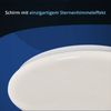KHG LED-Deckenleuchte, Schirm mit Sternenhimmeleffekt, 39 cm Durchmesser, aus Metall/Kunststoff, Farbtemperatur 3.000 K, 880 lm Lichtleistung, 12 W Gesamtleistung, ideal für Wohn- und Schlafzimmer Bild 2