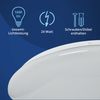 KHG LED-Deckenleuchte, Schirm mit Sternenhimmeleffekt, 39 cm Durchmesser, aus Metall/Kunststoff, Farbtemperatur 3.000 K, 880 lm Lichtleistung, 12 W Gesamtleistung, ideal für Wohn- und Schlafzimmer Bild 3