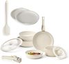Refined Living Topf-Set 12er Set Töpfe und Pfannen mit abnehmbarem Griff stabil und wackelfrei, (Keramische Antihaft-Pfanne mit Silikonspachtel für einfache Reinigung, 12-tlg, Kochtopf mit Aufbewahrungsdeckel zum einfachen Aufbewahren von Resten), Set ... Bild 1