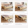 OKWISH Schlafsofa Funktionsbett, Ausziehbares Holz-Kinderbett 90/180x190 cm mit Lattenrost, zwei integrierten Schubladen und ohne Armlehnen & Rückenlehne, ohne Matratze Bild 4