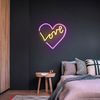 LED Wandlampe, Wand-Deko, Herz, USB Kabel, L 35 cm Bild 4