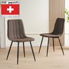 Albatros Esszimmerstühle 4er Set GARDA braun - Komfortabler Polsterstuhl für Modernes und Stilvolles Design am Esstisch - Küchenstuhl oder Stuhl Esszimmer mit hoher Belastbarkeit bis 110kg Bild 2