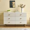 Sideboard 120x40x75 cm - Elegantes Design mit 6 Schubladen & Goldakzenten Bild 2