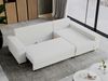 Ecksofa mit Schlaffunktion L-Form mit Bettkasten - DORIAN-Non - Weiß Boucle Bild 3