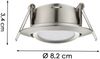 Runder LED Einbaustrahler Decke im 4er Set schwenkbar Silber matt 5 Watt Bild 4