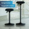 Ergotopia 'Dykó I' Sitz-Stehhocker mit Schwingeffekt, 360° drehbar, höhenverstellbar 57–83 cm, Beige / Weiß Bild 3
