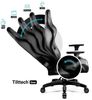 Diablo X-Horn 2. 0 Gaming Stuhl Bürostuhl Gamer Chair Schreibtischstuhl 3D Armlehnen Ergonomisches Design Nacken/- Lendenkissen Kunstleder Wippfunktion Schwarz Normal (L) Bild 4