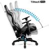 Diablo X-Horn 2. 0 Gaming Stuhl Bürostuhl Gamer Chair Schreibtischstuhl 3D Armlehnen Ergonomisches Design Nacken/- Lendenkissen Kunstleder Wippfunktion Schwarz Normal (L) Bild 3
