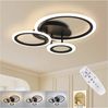 POPOLIC LED Deckenleuchte Modern Dimmbar Deckenleuchte für Wohnzimmer, Schlafzimmer, Deckenlampe mit Fernbedienung, 3000K-6000K Bild 5