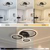 POPOLIC LED Deckenleuchte Modern Dimmbar Deckenleuchte für Wohnzimmer, Schlafzimmer, Deckenlampe mit Fernbedienung, 3000K-6000K Bild 2