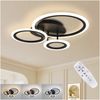 POPOLIC LED Deckenleuchte Modern Dimmbar Deckenleuchte für Wohnzimmer, Schlafzimmer, Deckenlampe mit Fernbedienung, 3000K-6000K Bild 4