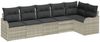 vidaXL Gartensofa-set mit Speicher 6 pcs Hellgrau Poly-Rattan 3354391 Bild 2