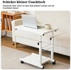 PFCTART Beistelltisch Beistelltisch höhenverstellbar mit Rollen als mobiler Laptoptisch (Set, 1-St, Beistelltisch couch für Bett, Sofa und Büro, ideal für Zuhause), Beistelltisch mit rollen aus Holz und Stahl, stabil und flexibel Bild 3