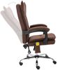 vidaXL Massage-Bürostuhl Braun Stoff [20371] Bild 5