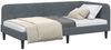 vidaXL Eckbettgestell Dunkelgrau 90 x 200 cm Samt 42016607 Bild 3