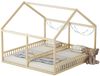 Flieks Kinderbett, Massivholz Einzelbett Doppelbett Hausbett 90x200cm 2 Liegefläche Bild 5