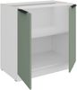 Küchen Unterschrank 80 cm Küche ARIA Aquamarin ultra matt + Weiss matt, hochwertige Fronten mit Anti Fingerprint Beschichtung Küchenzeile Küchenblock Bild 3