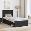vidaXL Bettrahmen Schwarz 90 x 200 cm Massives Kiefernholz 3411056 Bild 3