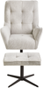 Drehsessel MOLLE II mit Fußstütze Stoff Hellbeige Bild 4