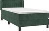 vidaXL Boxspringbett mit Matratze Dunkelgrün 90x190 cm Samt 3127586 Bild 3