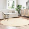 vidaXL Teppich Shaggy Hochflor NAVARRA Creme 200x200 cm Polyester 4102919 Bild 3