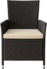 Outdoor Sitzgruppe RIRAM - Kunststoff Dunkelbraun 110x110x84 cm | Gartenmöbelset 2 Personen Poly Rattan Balkonmöbel Set Bistrotisch Terrassenmöbelset Bild 3