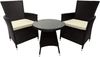 Outdoor Sitzgruppe RIRAM - Kunststoff Dunkelbraun 110x110x84 cm | Gartenmöbelset 2 Personen Poly Rattan Balkonmöbel Set Bistrotisch Terrassenmöbelset Bild 1