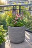Pflanzgefäß The Rock Pflanzkasten Blumenkasten 36x33 cm Steinoptik Grau Bild 2