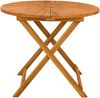 vidaXL Klappbarer Gartentisch Natur Ø90 x 75 cm Massivholz Akazie 42024980 Bild 4